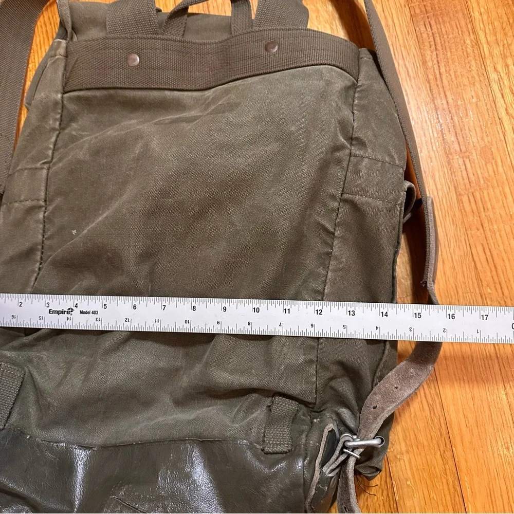 Deuter Augsburg Military Backpack, Leather + Canvas Vintage